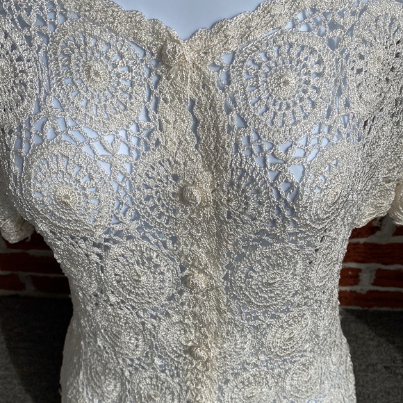 Janet Italy Design Crocheted Sweater/Top Size L - Picture 2 of 8